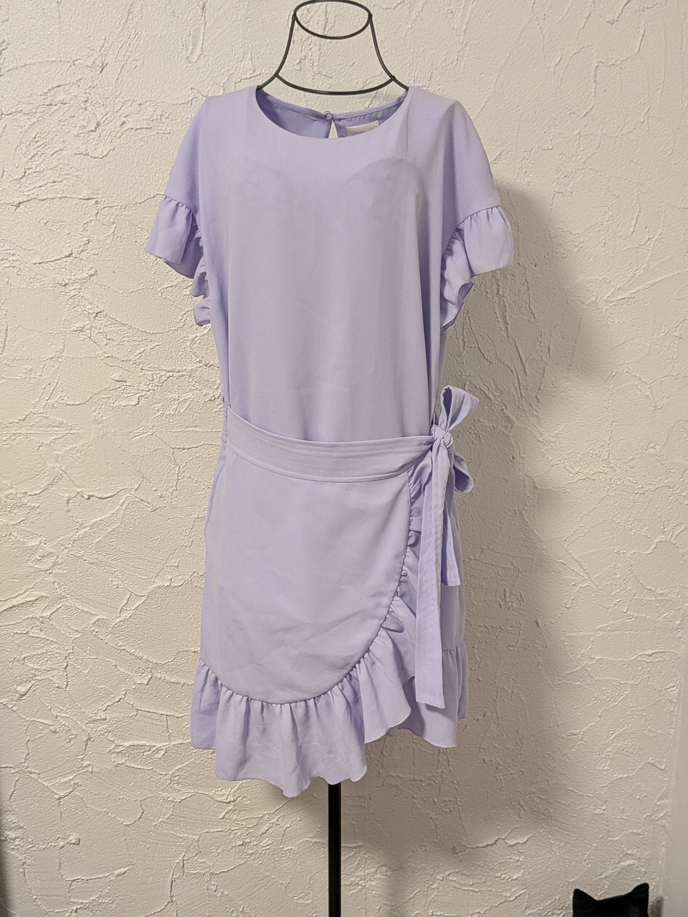 Wilfred Lilac Ruffle Tie-Waist Mini Dress XXS